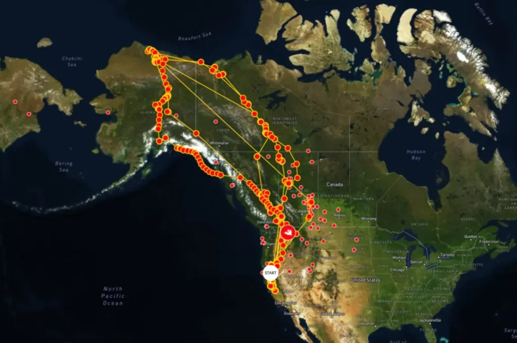 Pacific flyway, illustrated by a pintail on our historical waterfowl map.